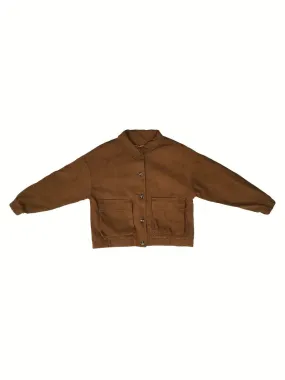 Corduroy-Jacke mit Knopfverschluss an der Vorderseite